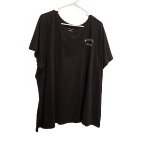 Lane Bryant Black Short Sleeve Whatever I Tried Graphic T-Shirt Casual Top 26/28